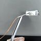 Large Desk Lamp, Chrome, Aluminum and Marble, Modernist Art Deco