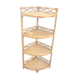 Rattan corner shelf