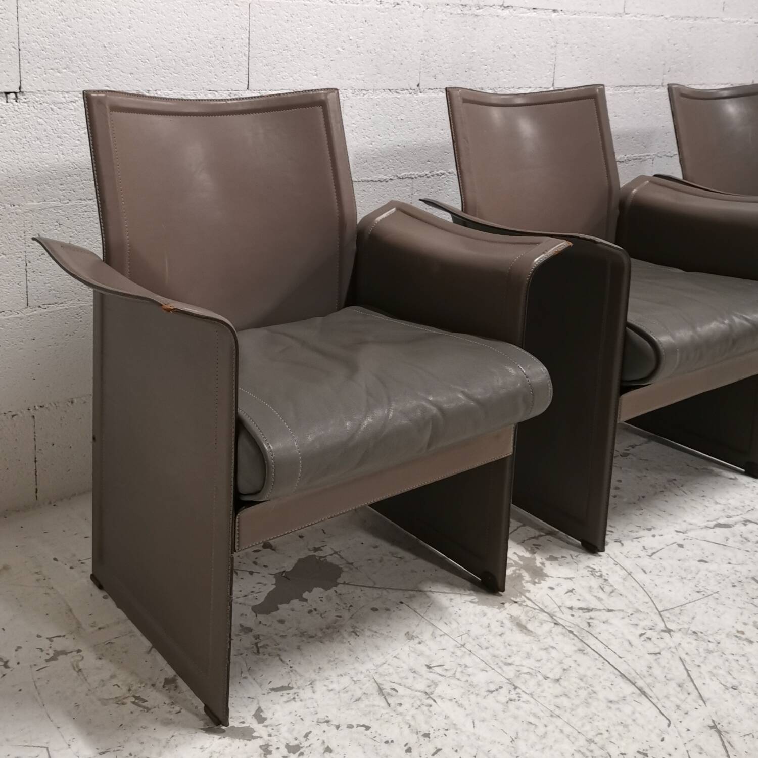 Large Korium armchair(s), design by Tito Agnoli, Matteo Grassi, 1980