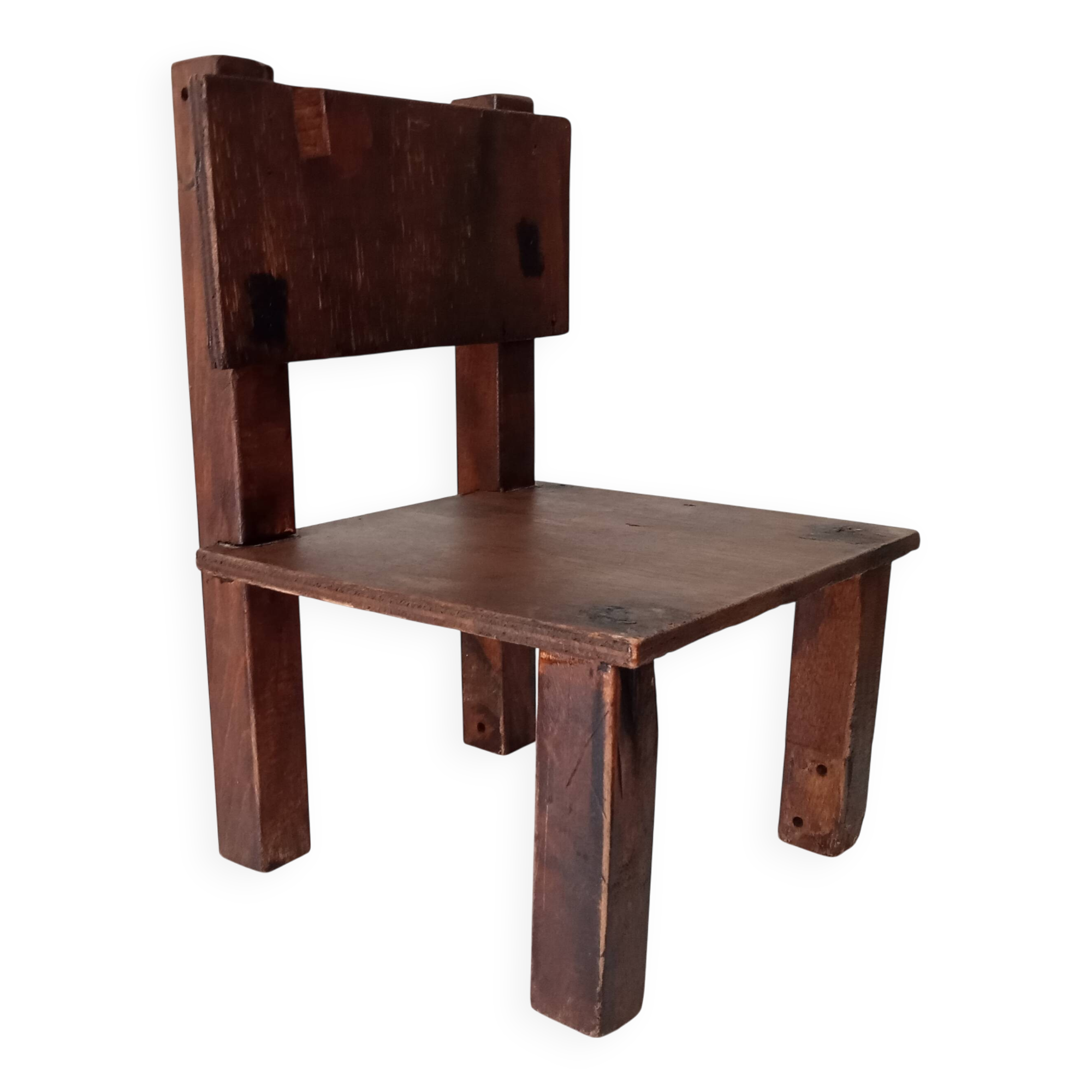 Antique children's chair, folk art, early 20th century