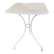 White square bistro table for bar café terrace garden metal 1950 white