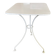 White square bistro table for bar café terrace garden metal 1950 white