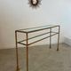 Antique console table in twisted gilded brass and glass Italian design from the 60s vintage table