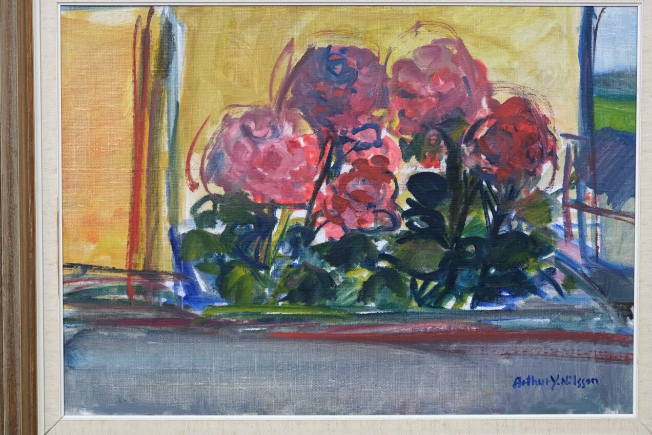 Arthur Yngve Nilsson, Swedish Modern Painting, 1960s, Oil on Canvas