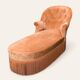 Napoleon III toad daybed in padded velvet 1950