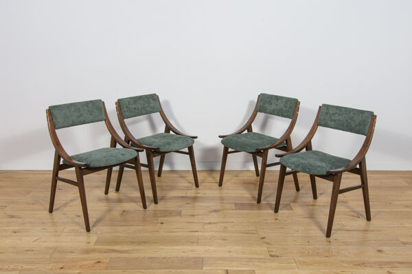 Chaises de sauteur à ski par Juliusz Kędziorek pour Zamojska, Pologne, années 1970, ensemble de 4