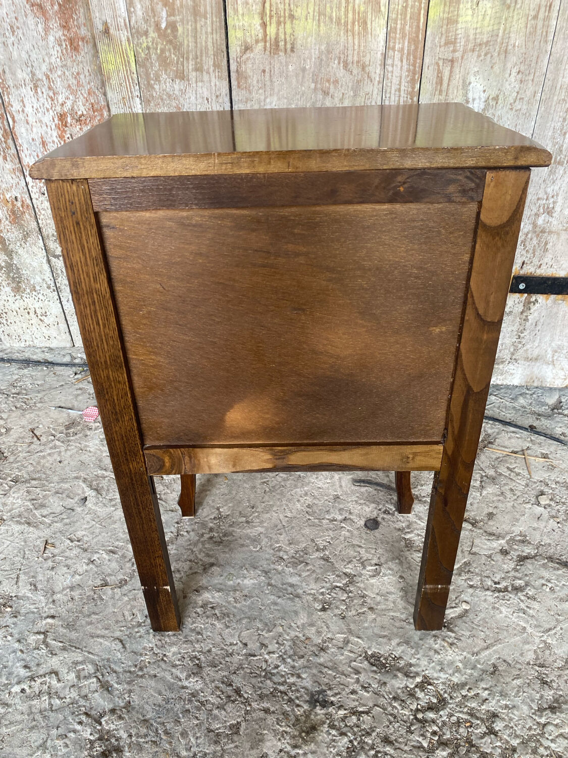 Louis XV Style Nightstand Table Wood Drawer + Vintage Case #D936