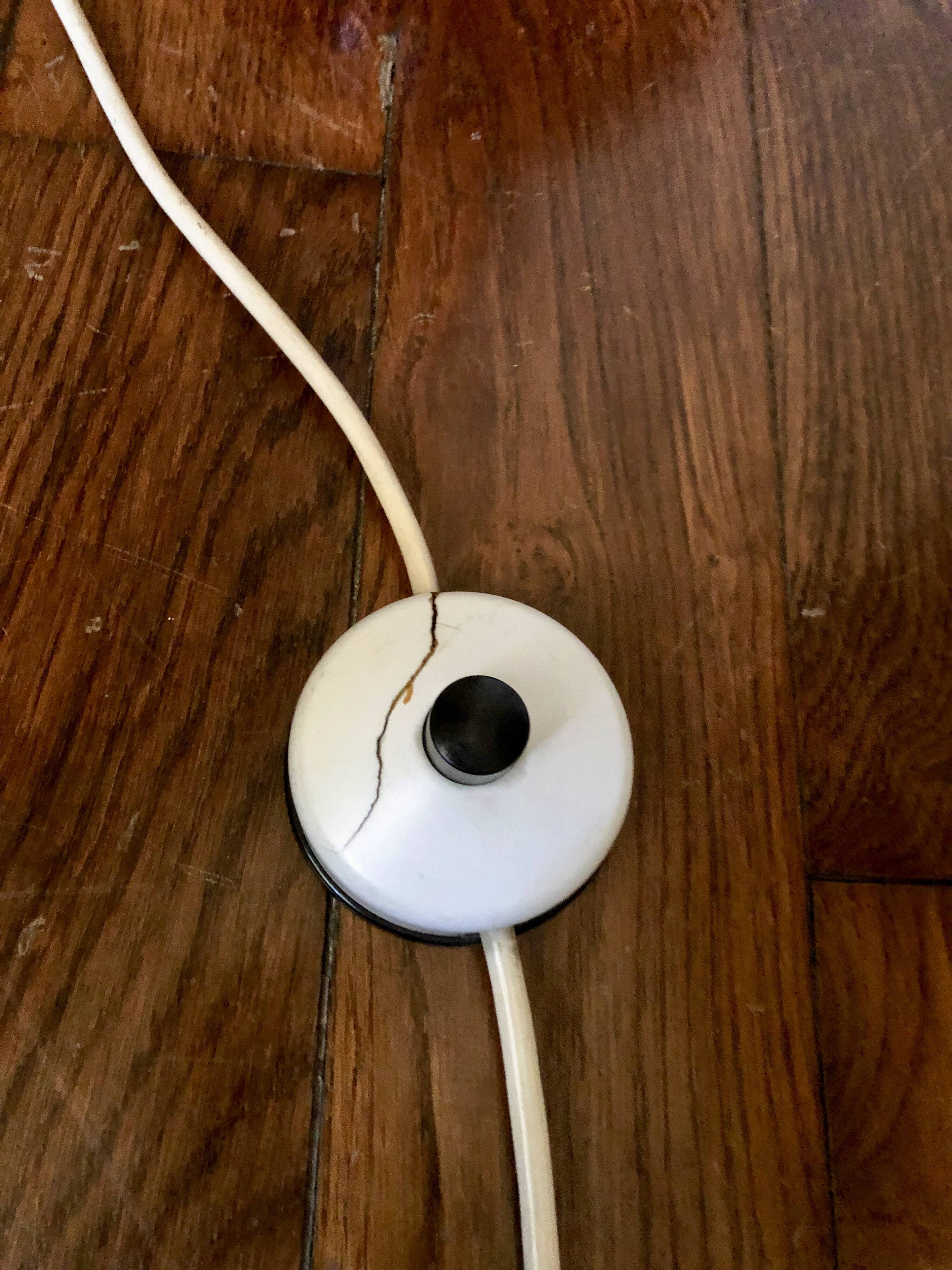 Backlit red lamp foot 1980