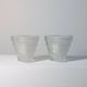 Vintage stepped frosted glass wall lamps art deco revival