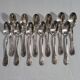 12 Small Silver Metal Spoons SOH
