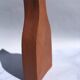 Handmade red earthenware flat vase