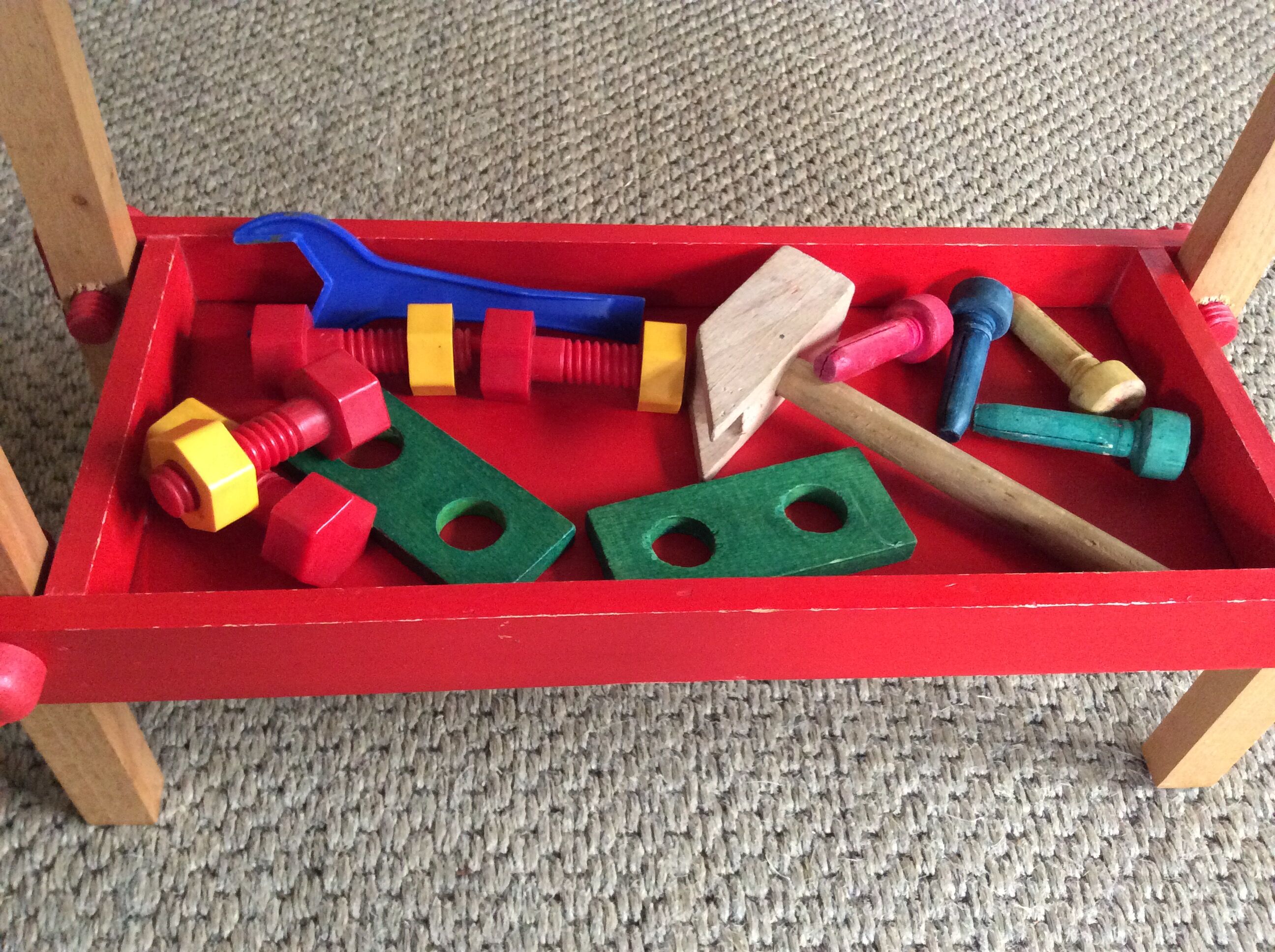 Child wooden workbench