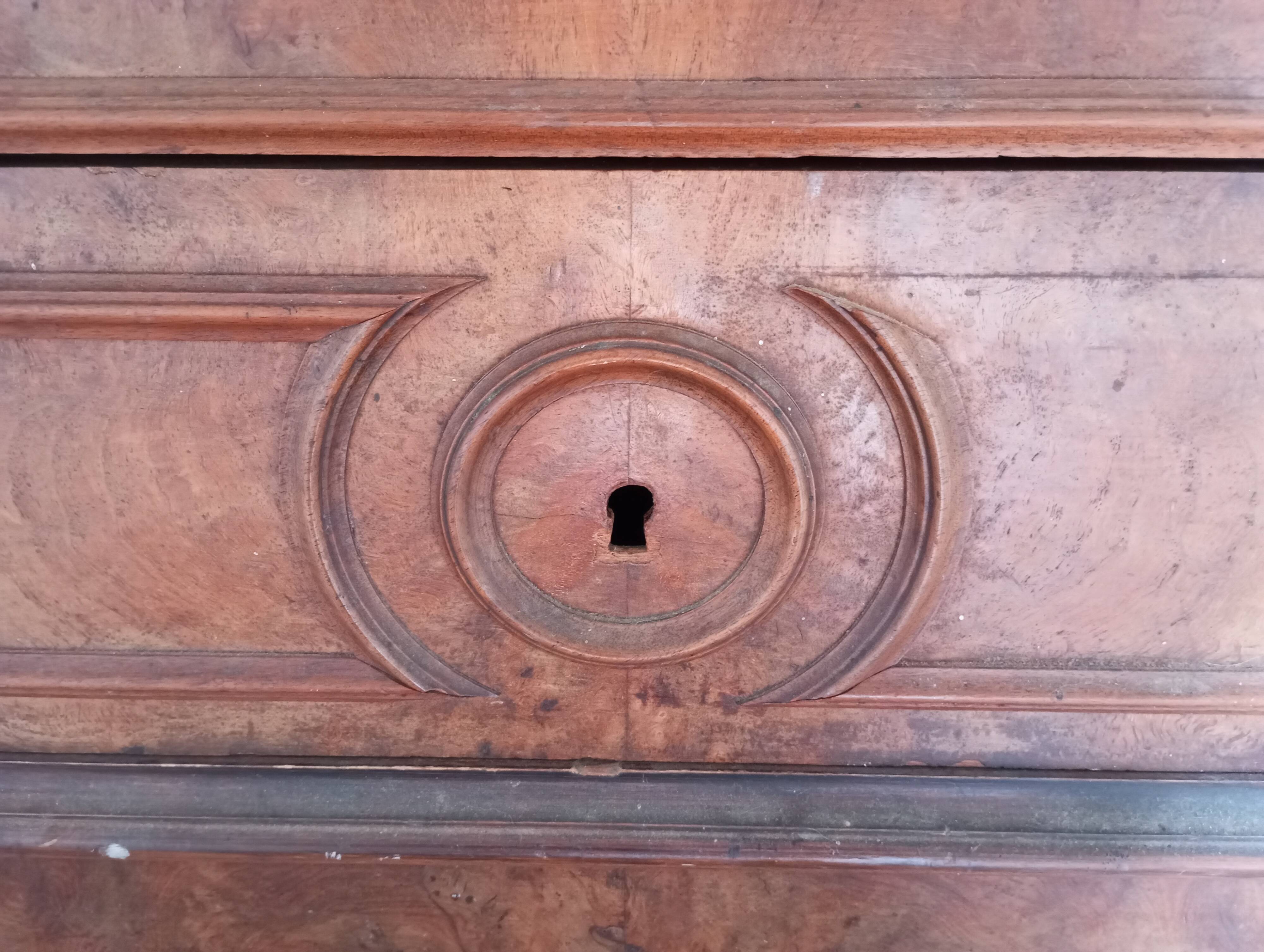 Old one-door wardrobe with mirror