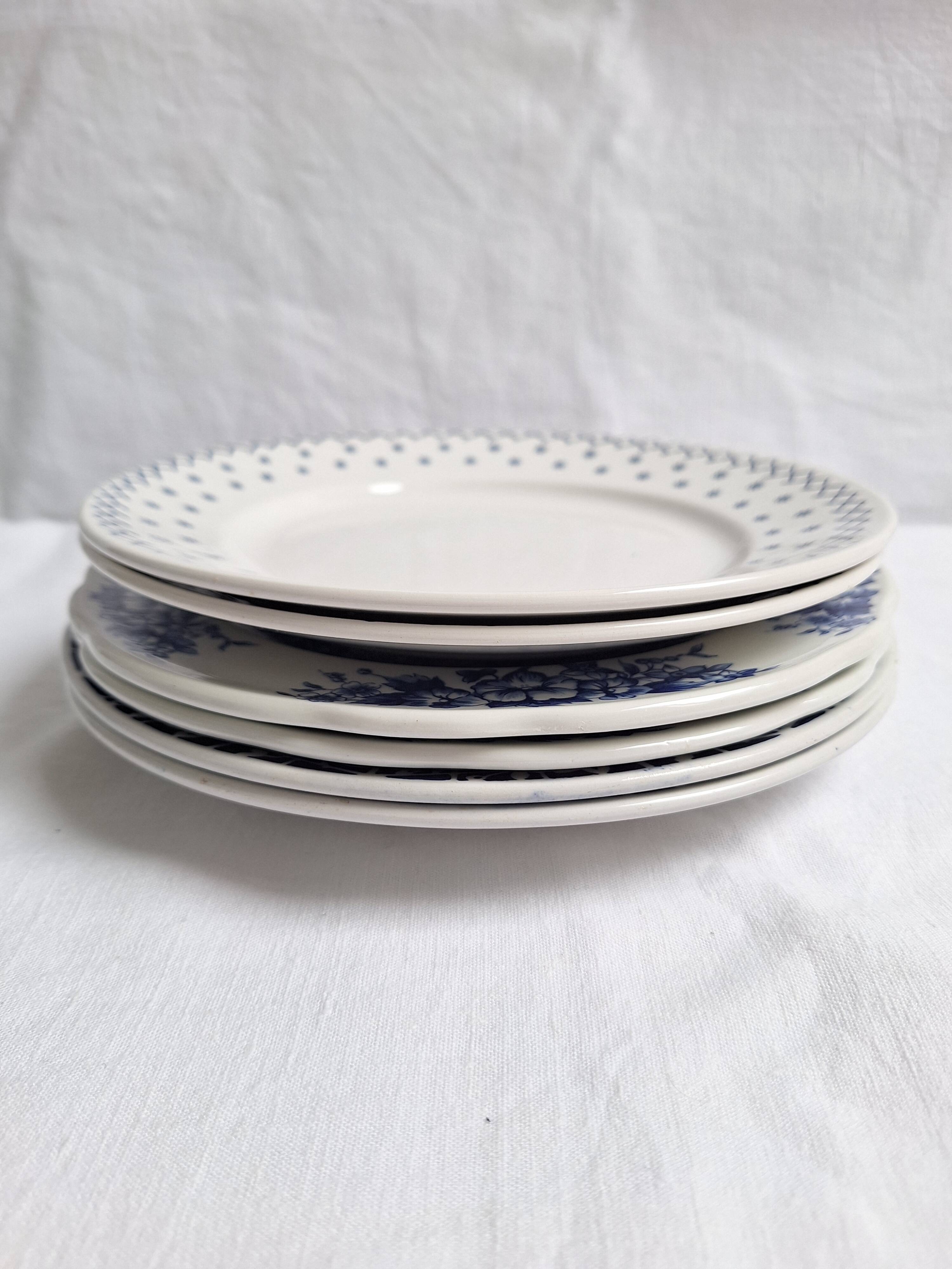 Vintage blue dinner plates