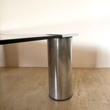 Coffee table chrome and smoked glass design, 1960