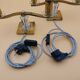 Art Deco lamp pair in brass and glass
