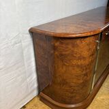 Buffet italien vintage des années 1980 – Effet noyer et miroir