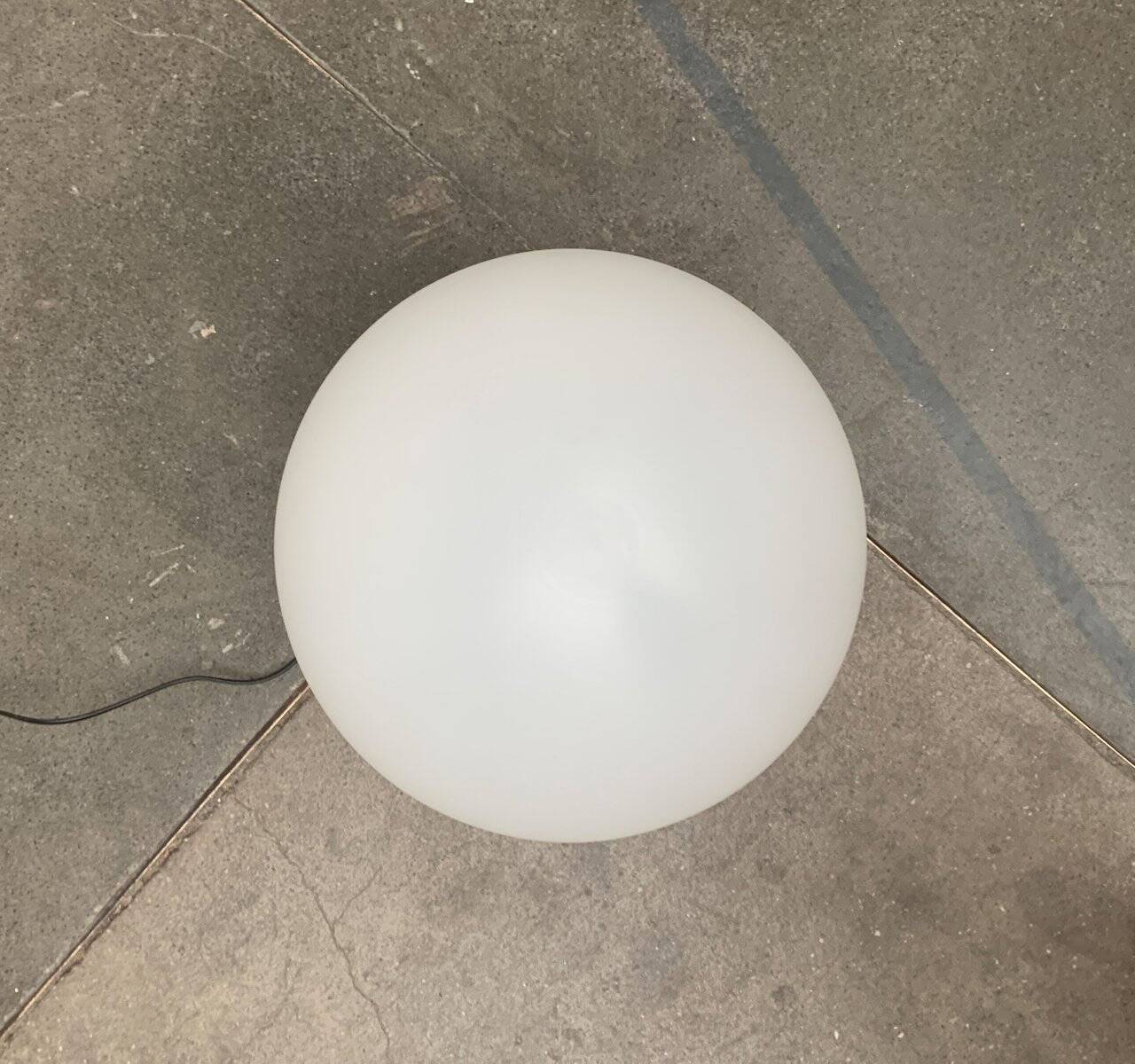 Vintage floor lamp in the shape of a globe from the French space age by SCE, France.