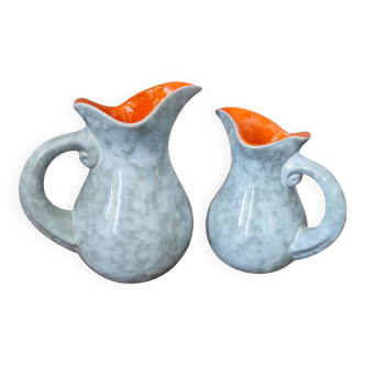 Pair of ceramic pitchers