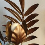 Design floor lamp golden leaves
