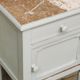 Antique bedside table with marble
