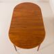 Danish round teak expandable table with 2 leaves, 1960s
