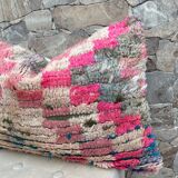 Magnifique coussin Kilim berbère vintage du Maroc