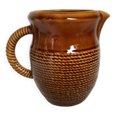 Pichet cordes barbotine sarreguemines