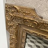 Gilded mirror in wood and stucco, 19th century, 60x88cm