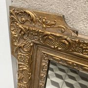 Miroir doré bois et stuc XIXeme 60x88cm