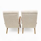 Attribute to Paolo Buffa Mid-century Modern Italian Bouclè Armchairs, Pair