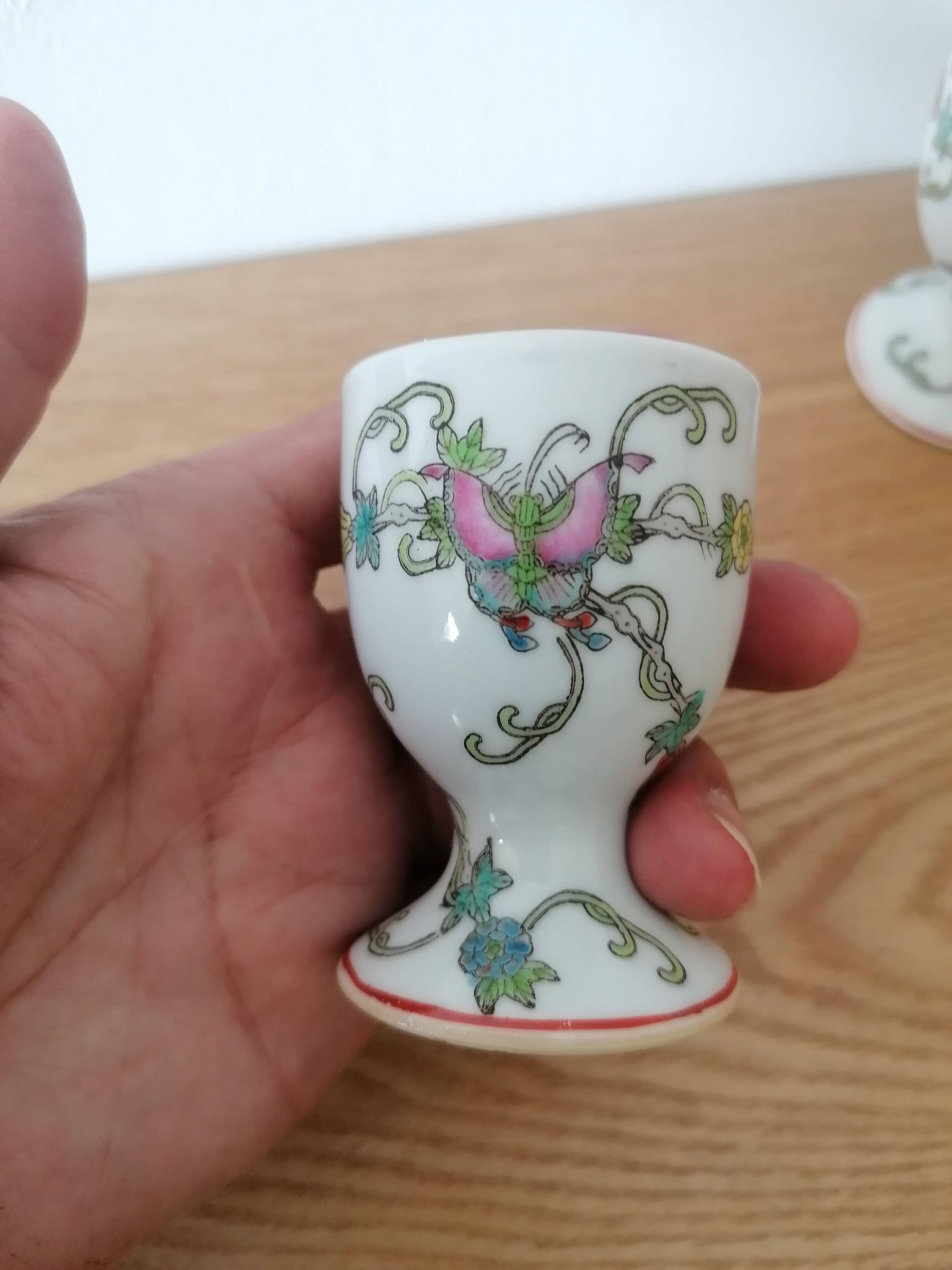 6 coquetiers chinois peint à la main