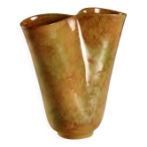Vintage glazed ceramic vase Industria Ceramica Umbra 1980s