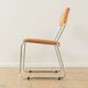 Classic chairs from the 1970s, set of 4, orange, chrome frame