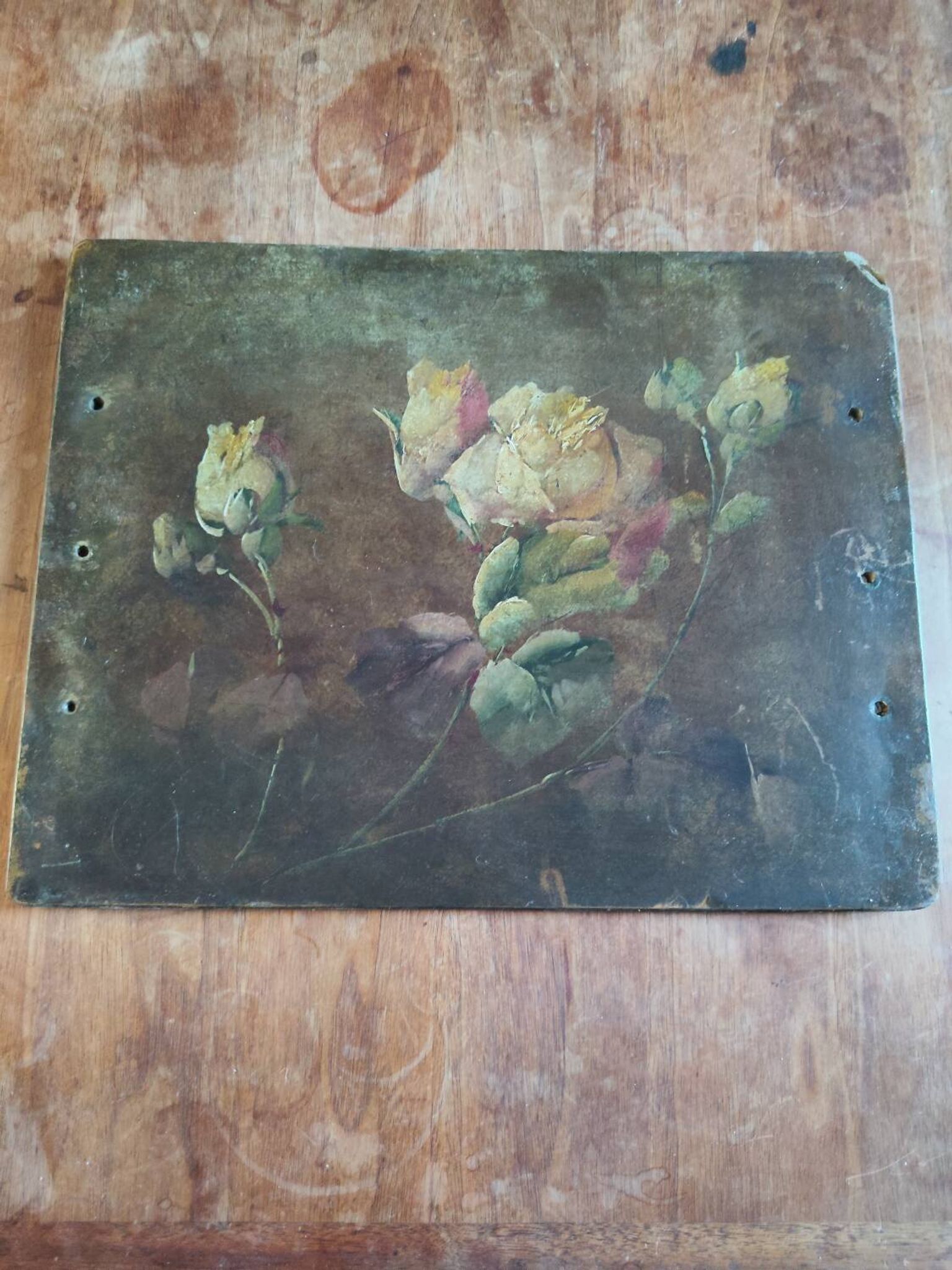 Tableau peinture fleurs Napoléon III, XIXe siècle
