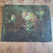 Tableau peinture fleurs Napoléon III, XIXe siècle