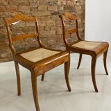 Ensemble de 2 chaises Biedermeier, Autriche, début du 19ème siècle