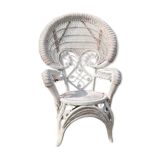 Peacock rattan armchair
