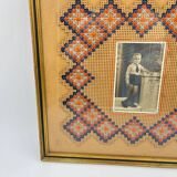 Photo frame with embroidery
