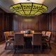 Impressive Tiffany Style Stained Glass Chandelier from the 1990s