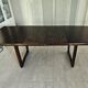 Vintage extendable dining table – sled base – modernist design
