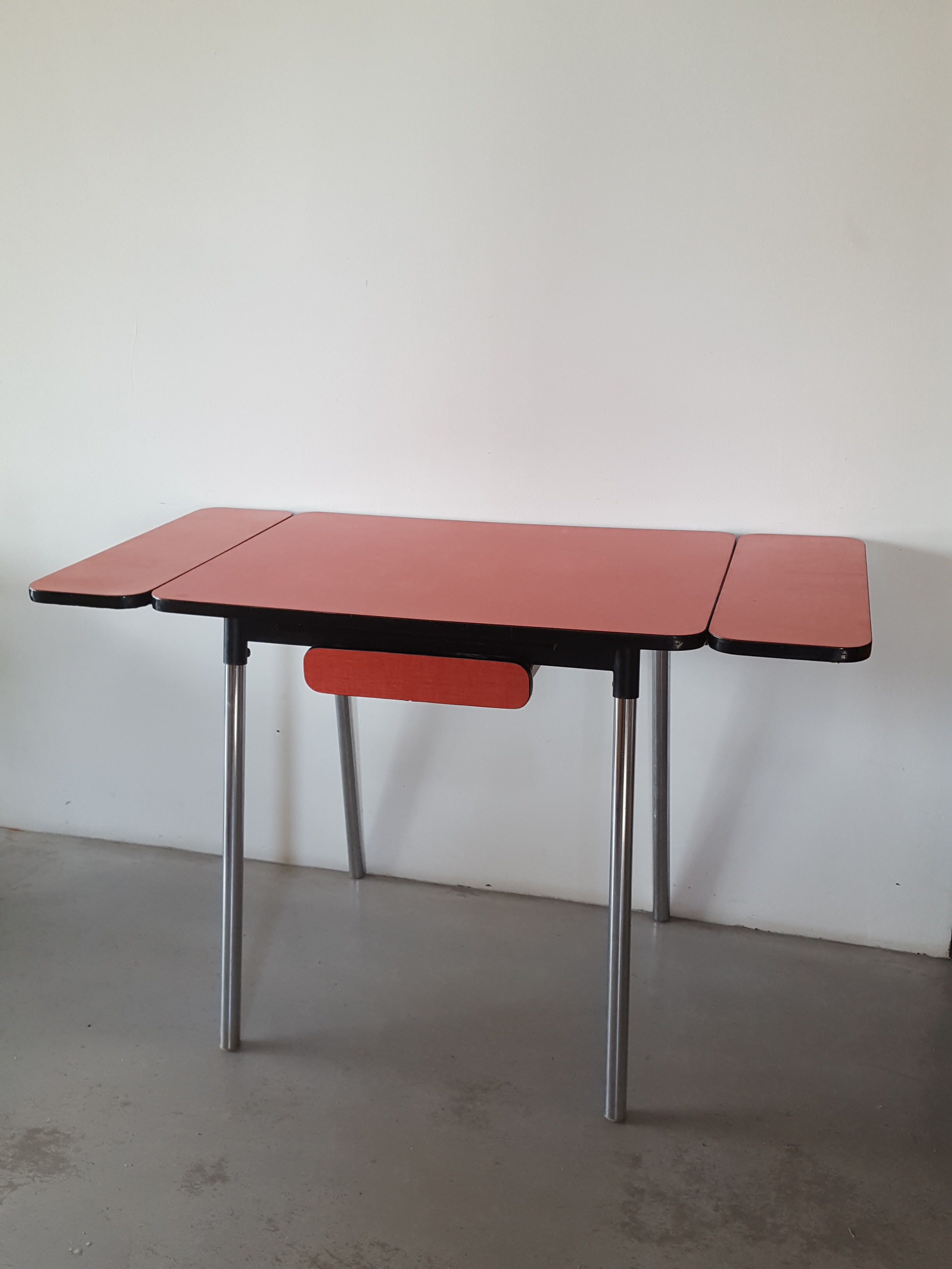 Red formica table