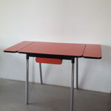 Red formica table