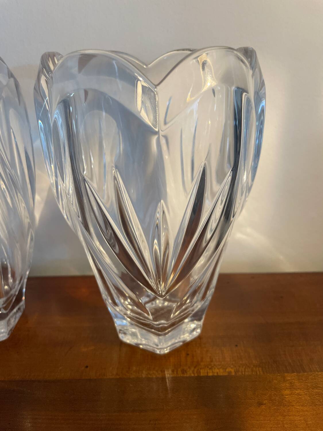 Pair of crystal vases