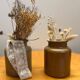 Set of two vintage stoneware pots