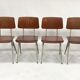 Lot of 4 vintage school chairs Galvanitas S16 Netherlands