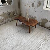 Solid free-form elm coffee table