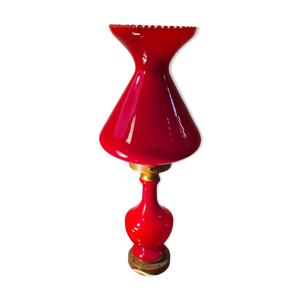 Lampe opaline rouge