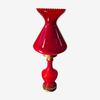 Opaline lamp red
