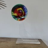 Signed contemporary sculpture, in plexiglass, lucite, 1980s
